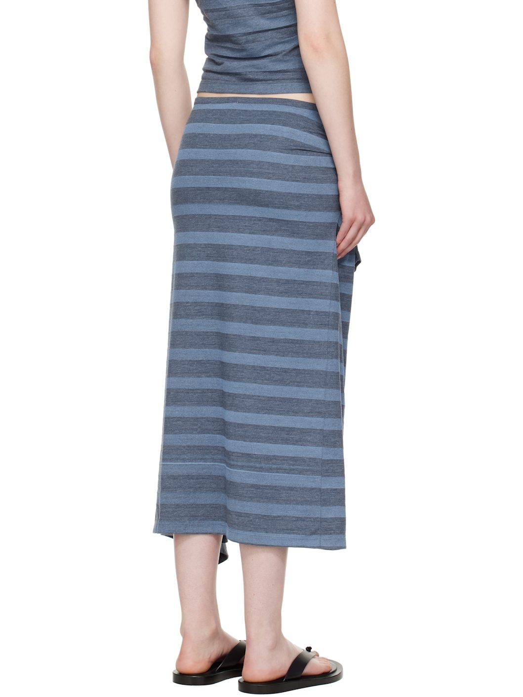 Blue Sash Midi Skirt - 3