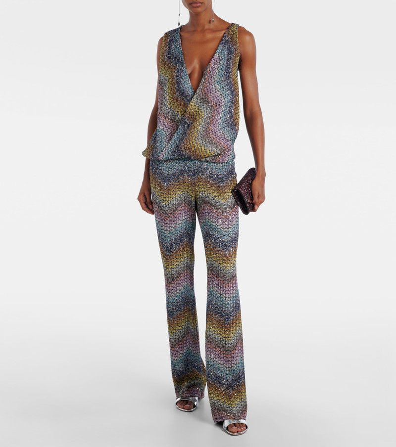 Missoni Sequined knitted lamé top outlook