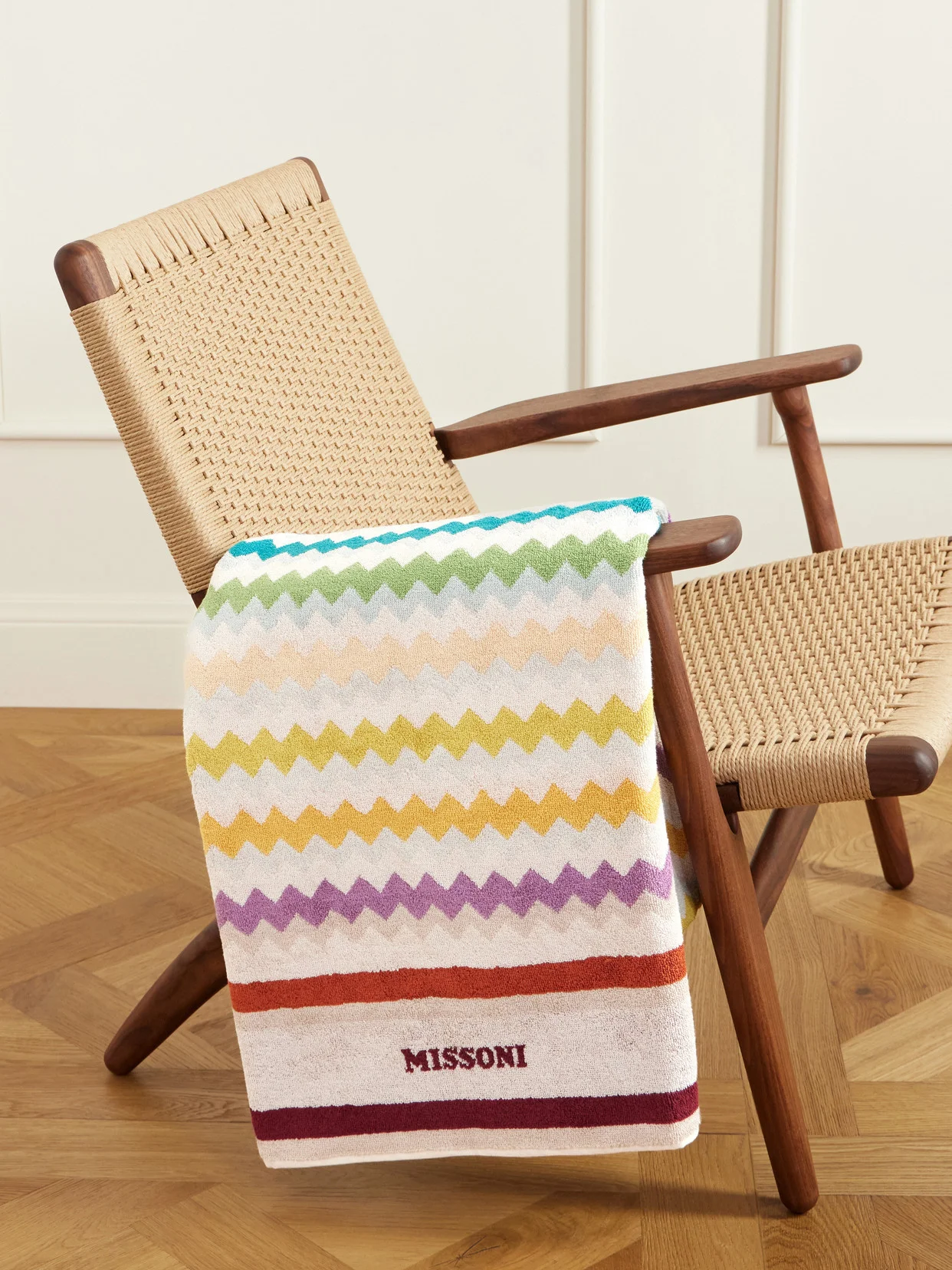 Striped Cotton-terry Throw - 1