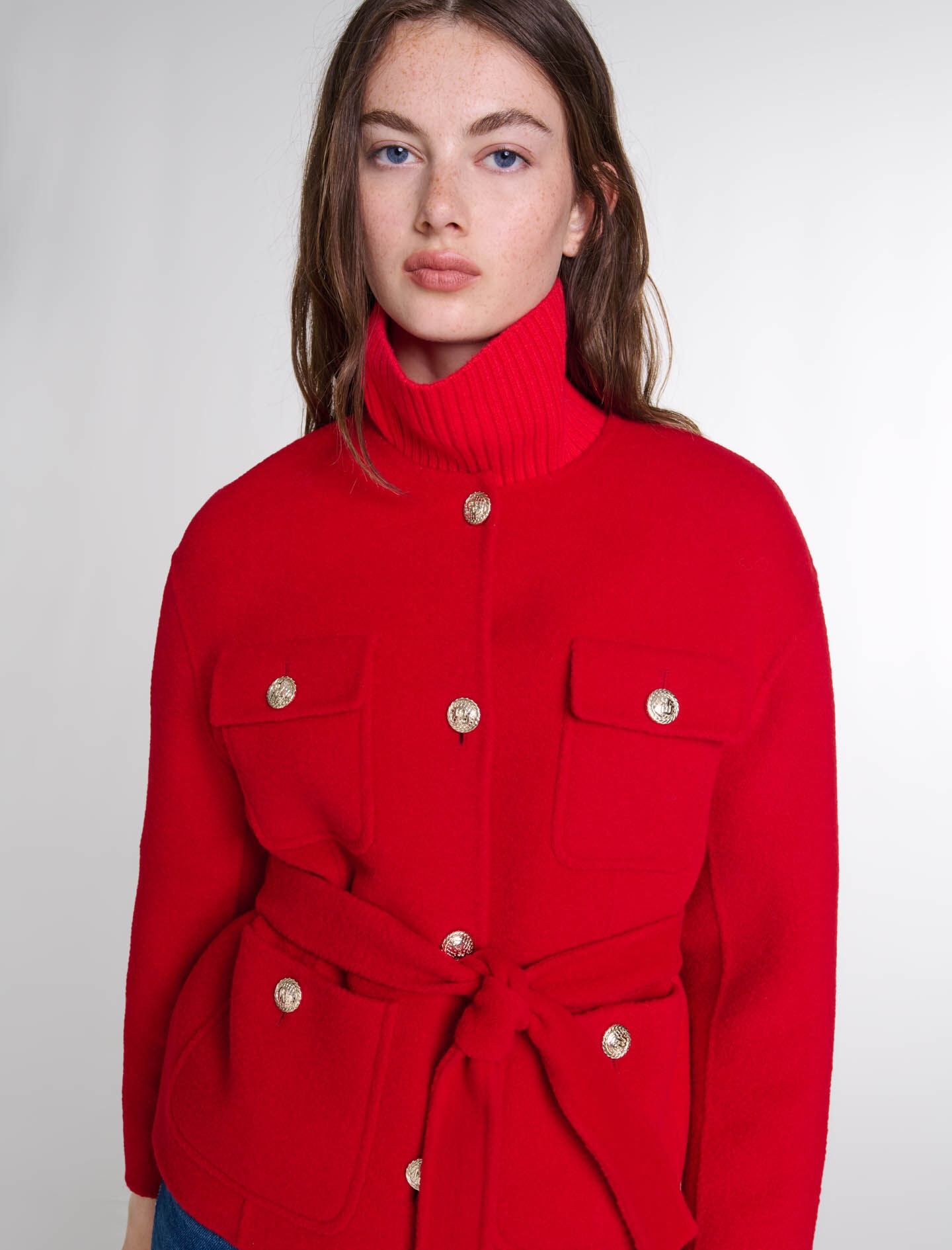 Belted double-faced jacket - 8