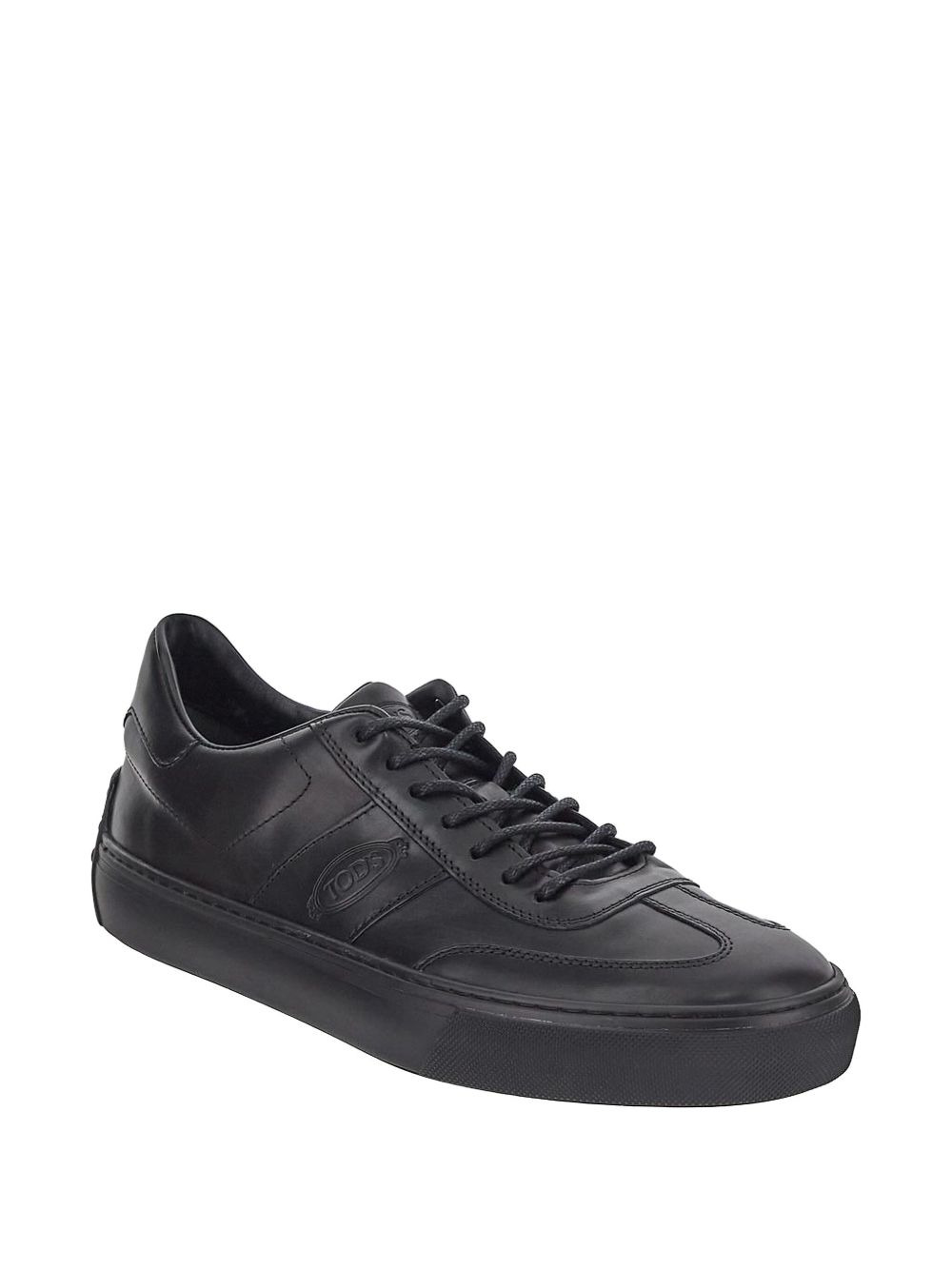 debossed-logo lace-up sneakers - 5
