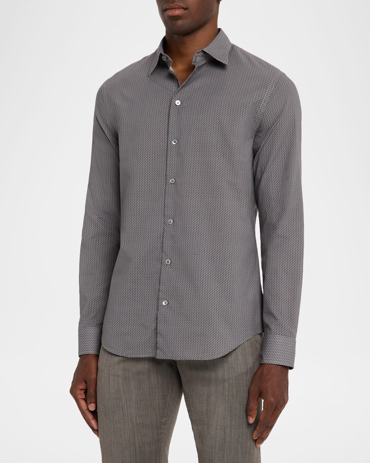 Men's Cotton Diagonal Wave Sport Shirt - 3