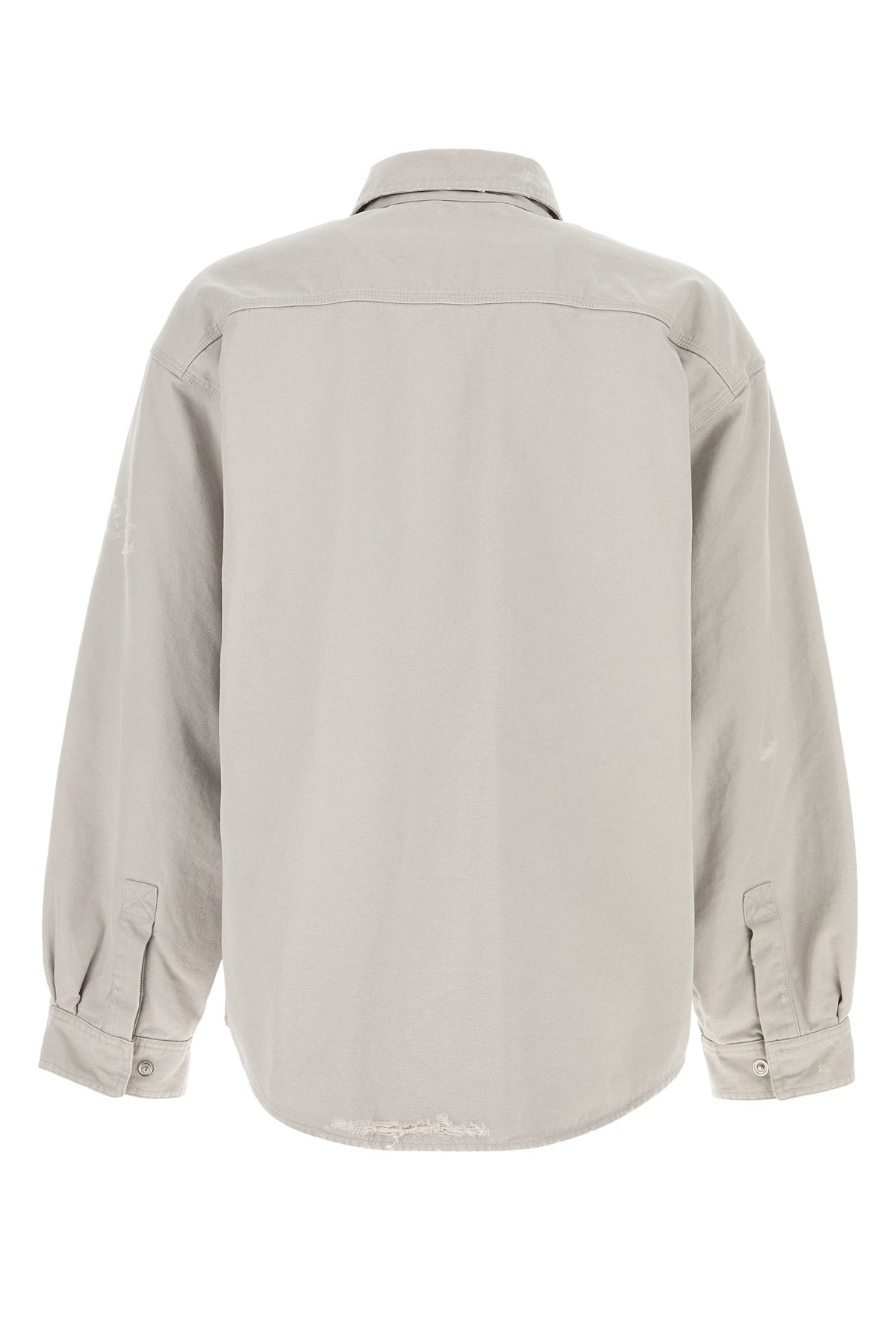 Light grey cotton oversize shirt - 2