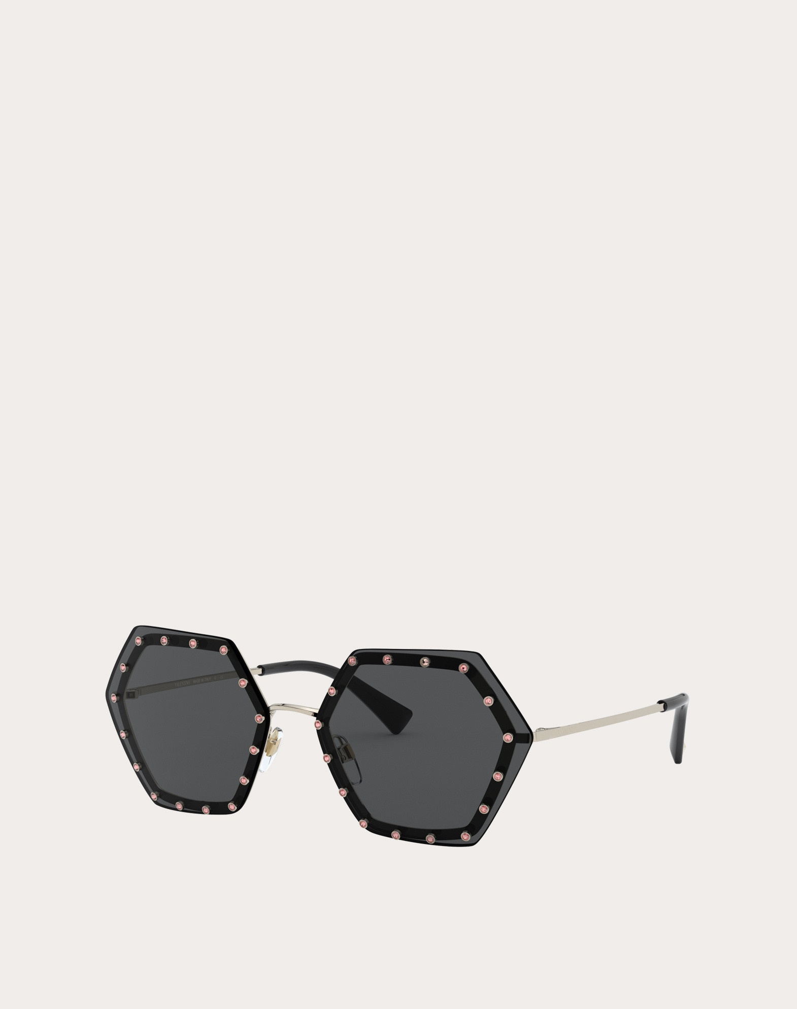 HEXAGONAL METAL FRAME WITH CRYSTAL STUDS - 2