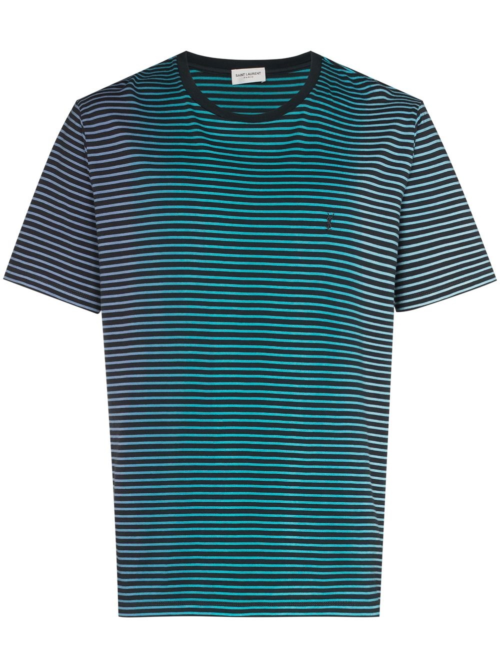 striped logo T-shirt - 1