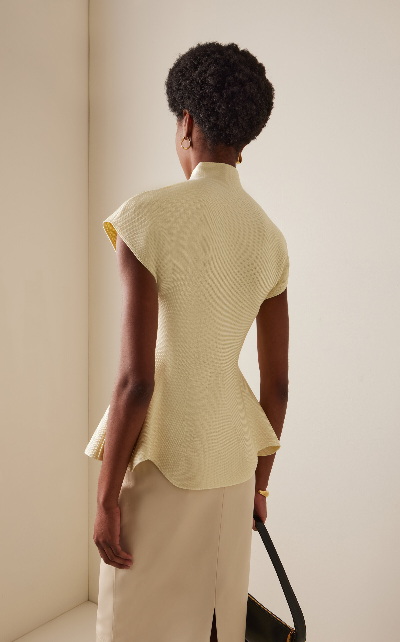 トップス Acka ette peplum tops Cutout Bubble Hem Peplum Top– ASTR the Label