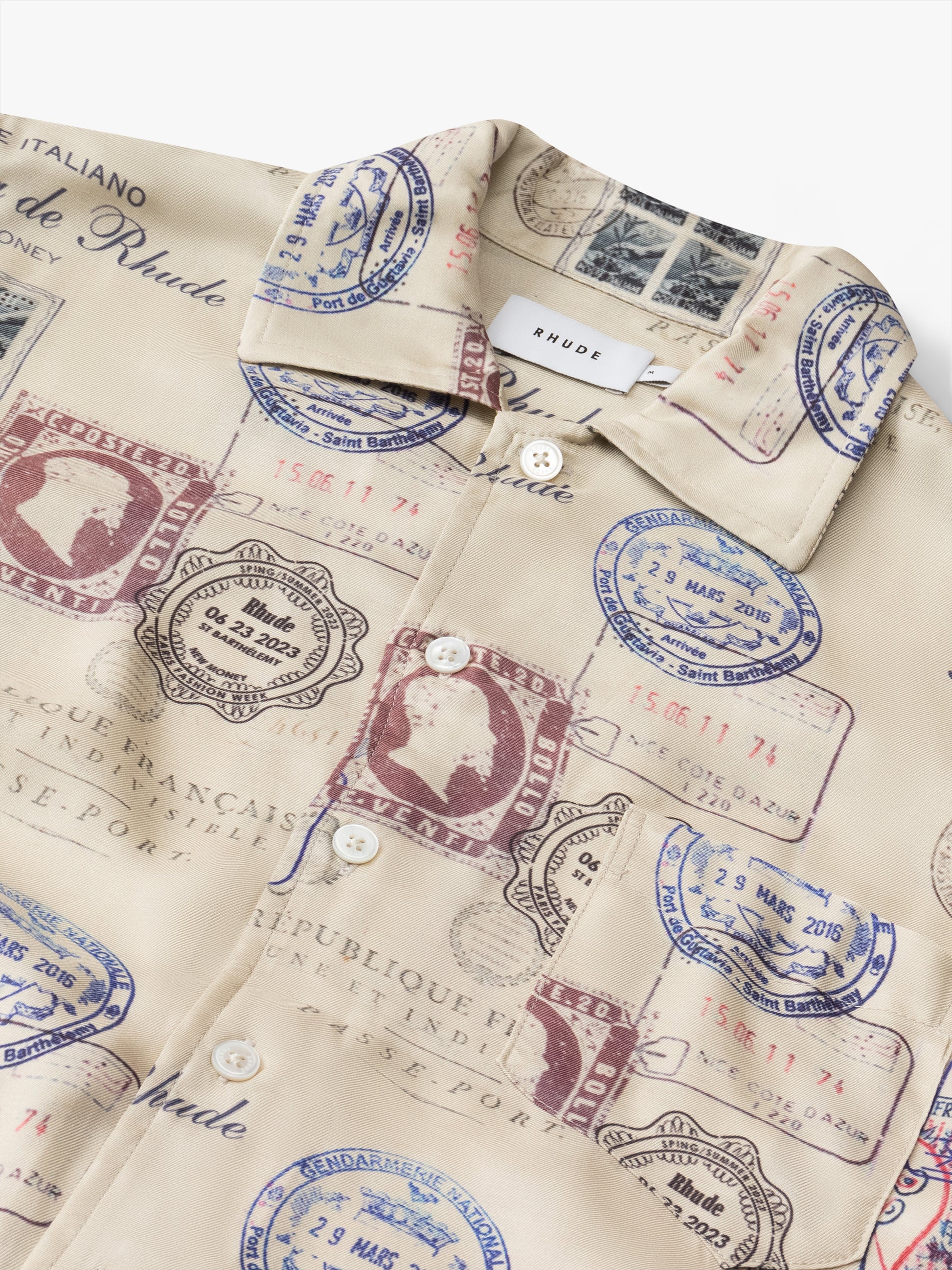 PASSPORT STAMP PRINT SHIRT - 3