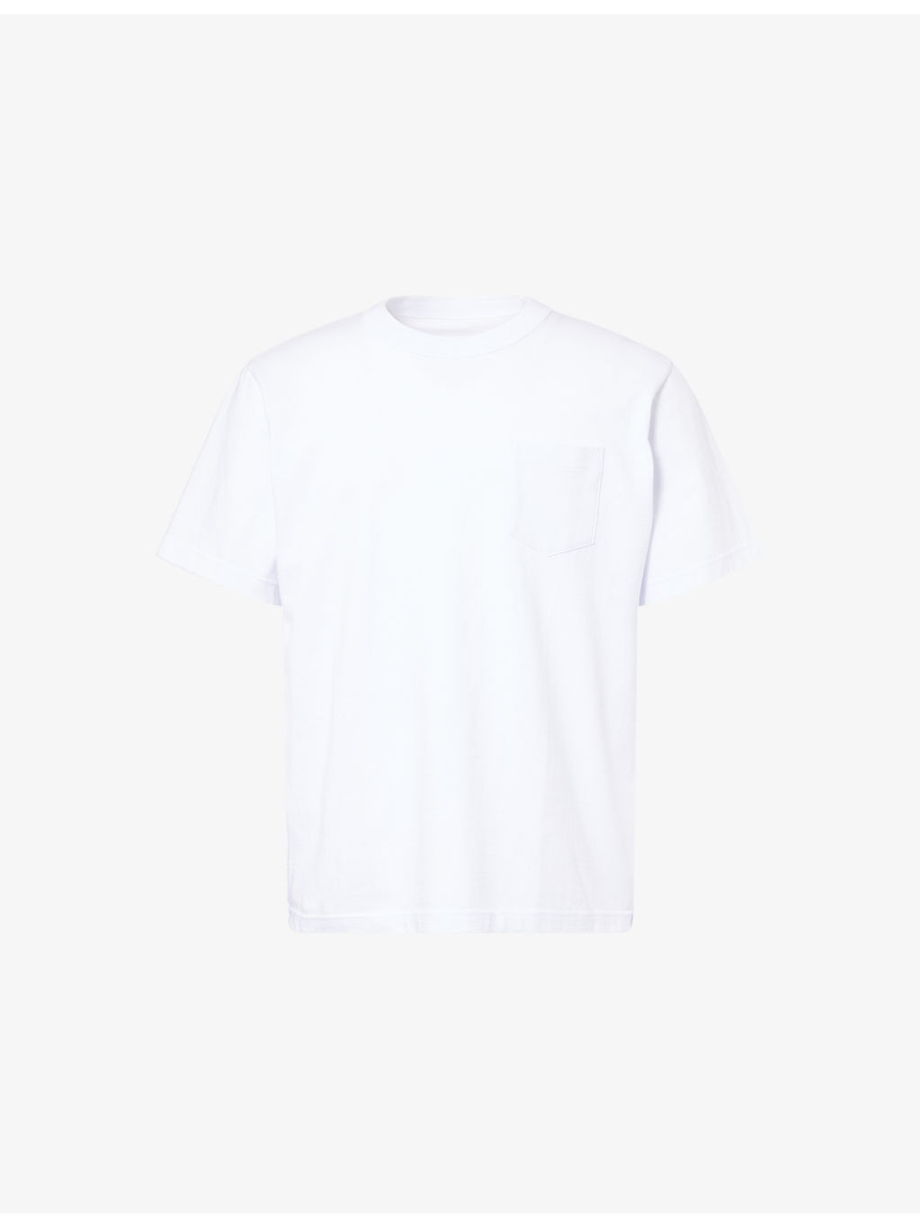 Patch-Pocket Side-Zip Cotton T-Shirt - 1