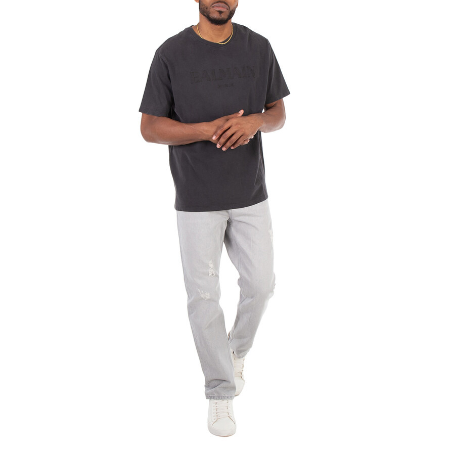 Balmain Vintage Logo Embroidered T-Shirt - 4