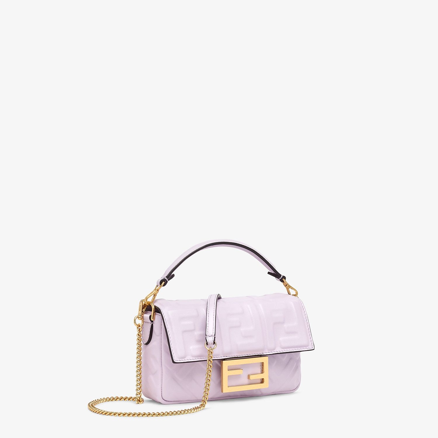 Lilac nappa leather FF Signature bag - 3