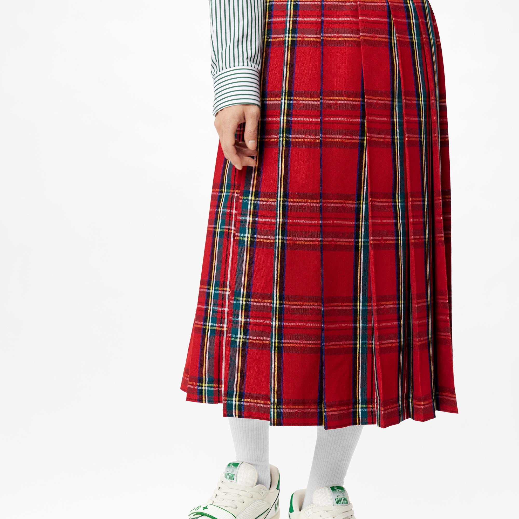 Tartan Check Pleated Skirt - 3