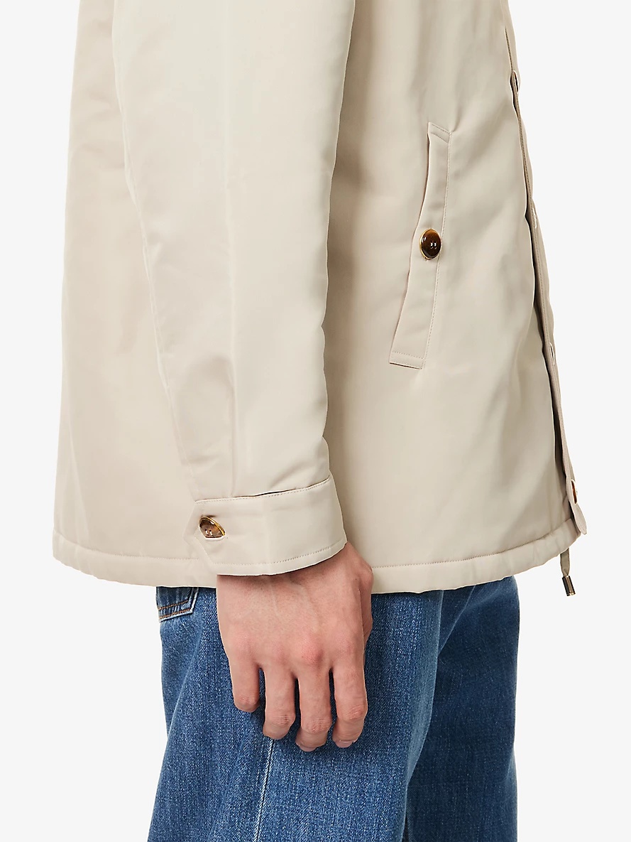Parachute boxy-fit long-sleeve recycled-nylon faille jacket - 5