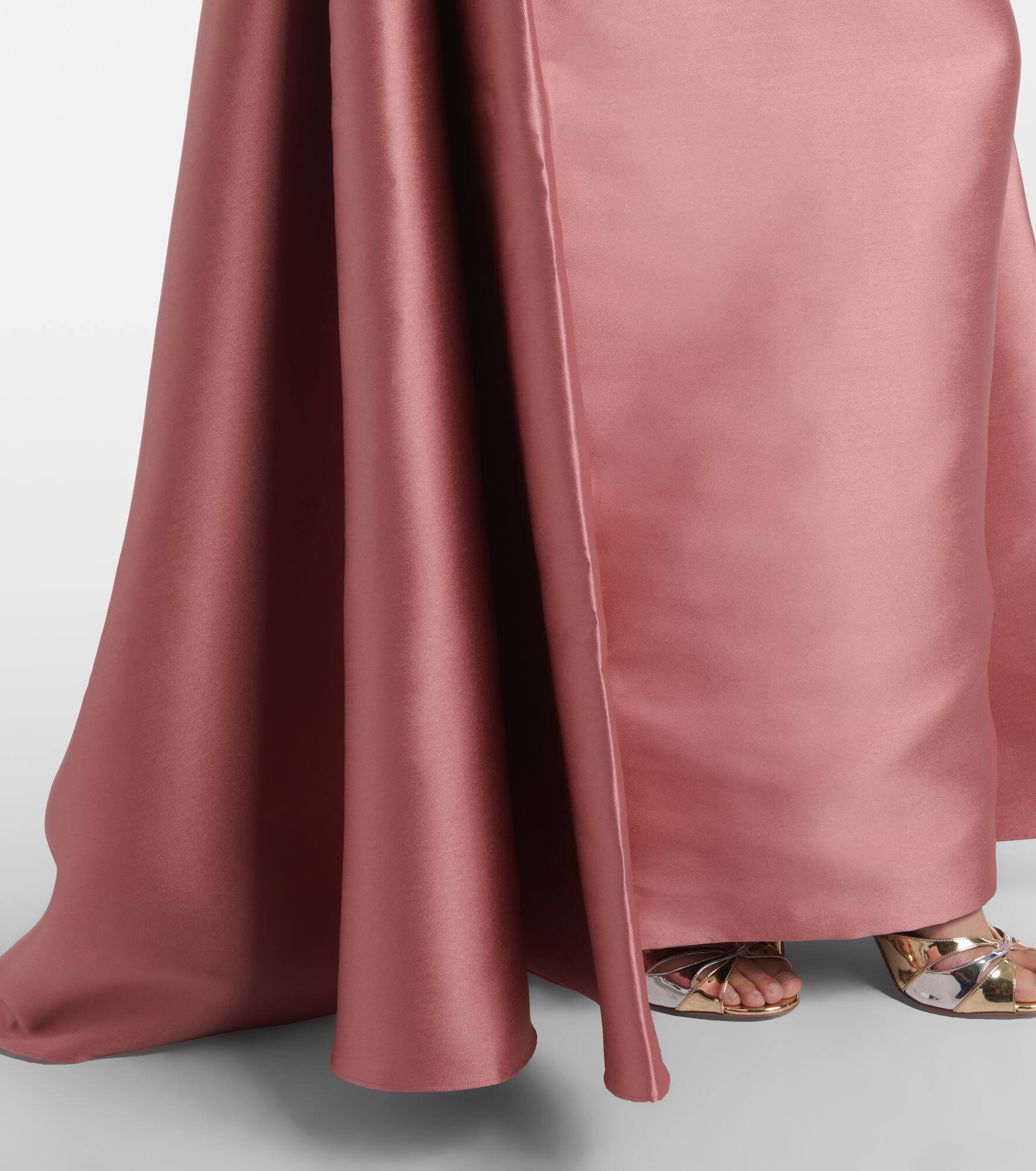 Strapless satin gown - 5