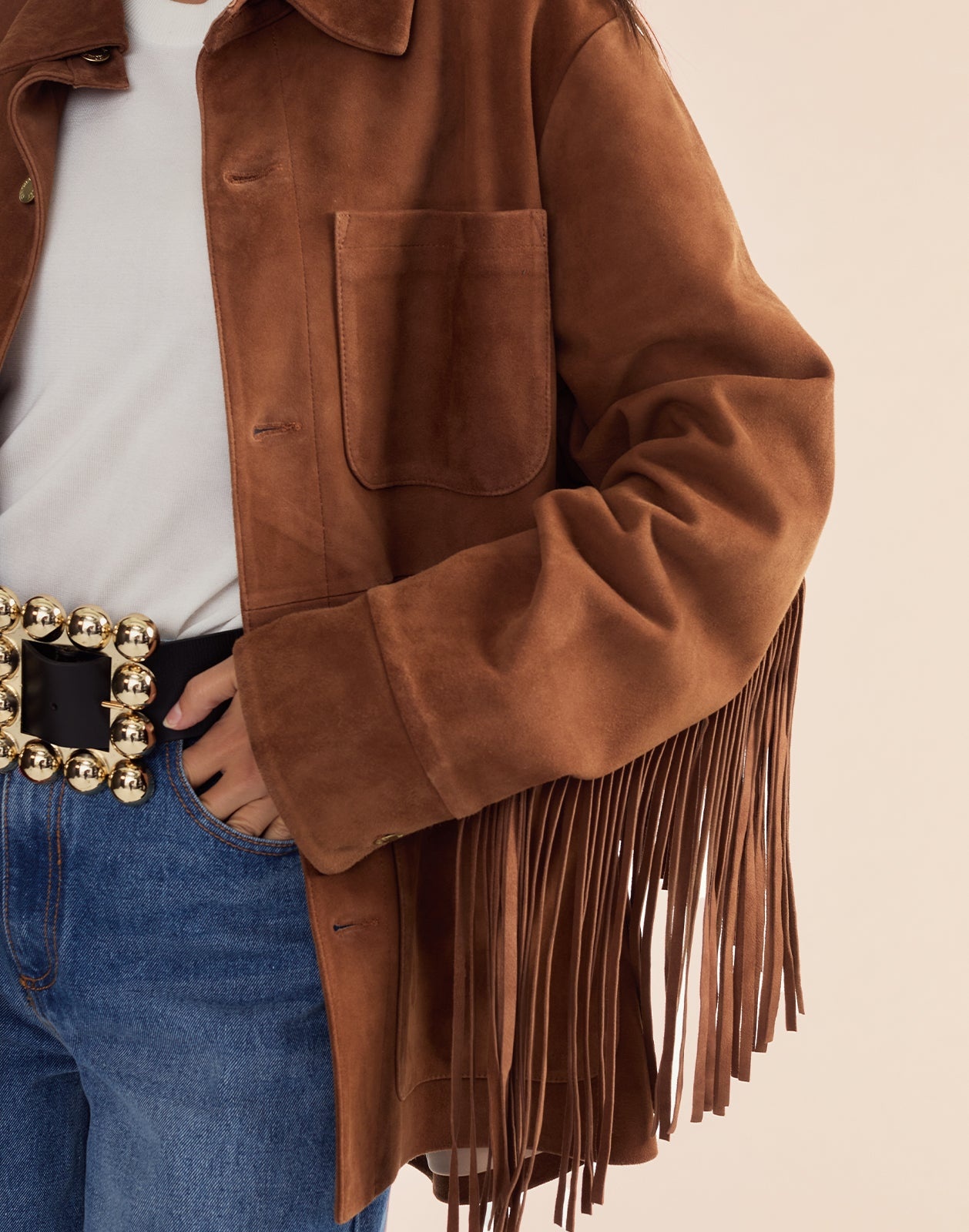 Westward Fringe Suede Jacket - 7