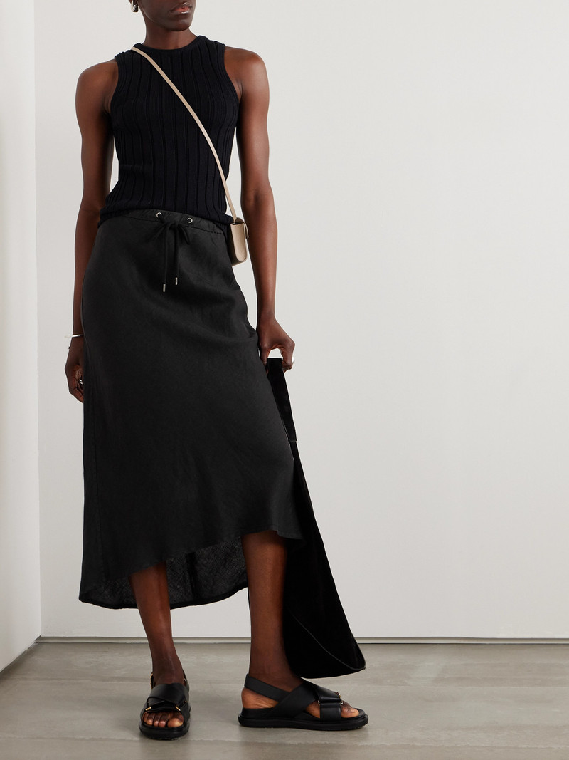 JAMES PERSE Surfside Asymmetric Linen Skirt outlook