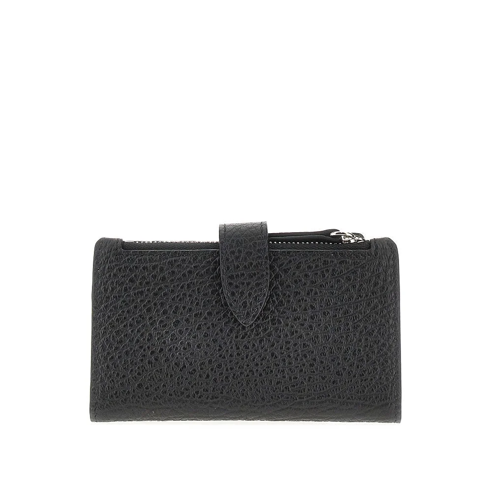 Maison Margiela Grain Leather Bi-fold Cardholder Black - 1
