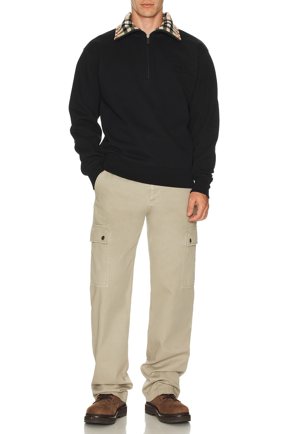 Chunky Collar Quarter Zip Crew - 5