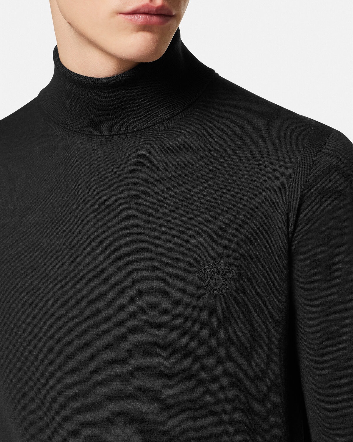 Embroidered Turtleneck Sweater - 5