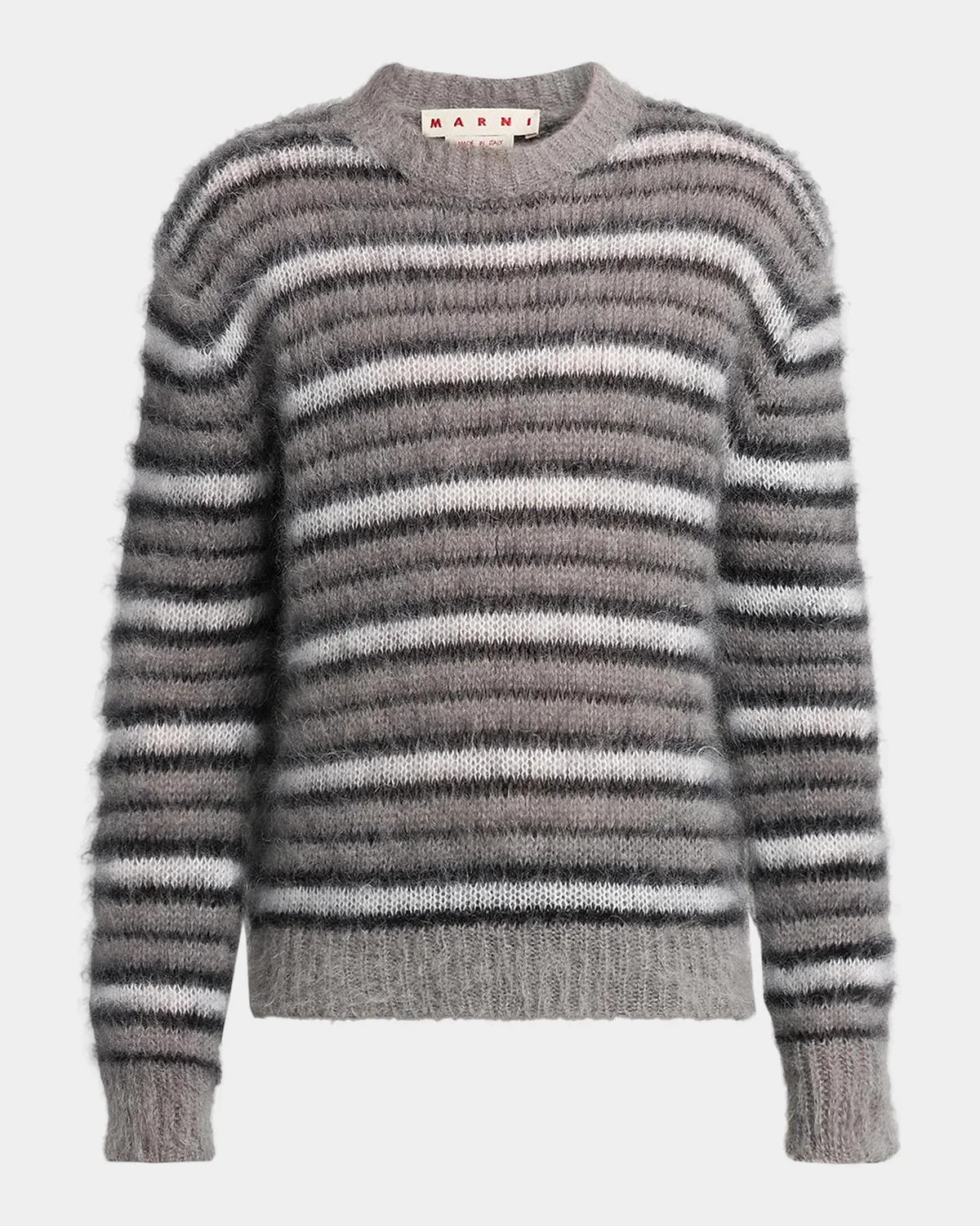 Men's Mohair Striped Sweater - 1