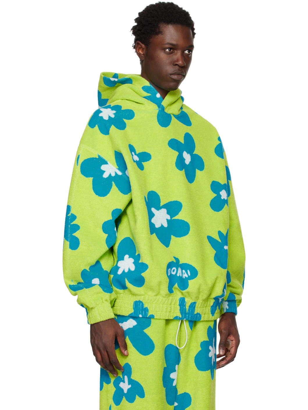 Green & Blue Bloom Hoodie - 2