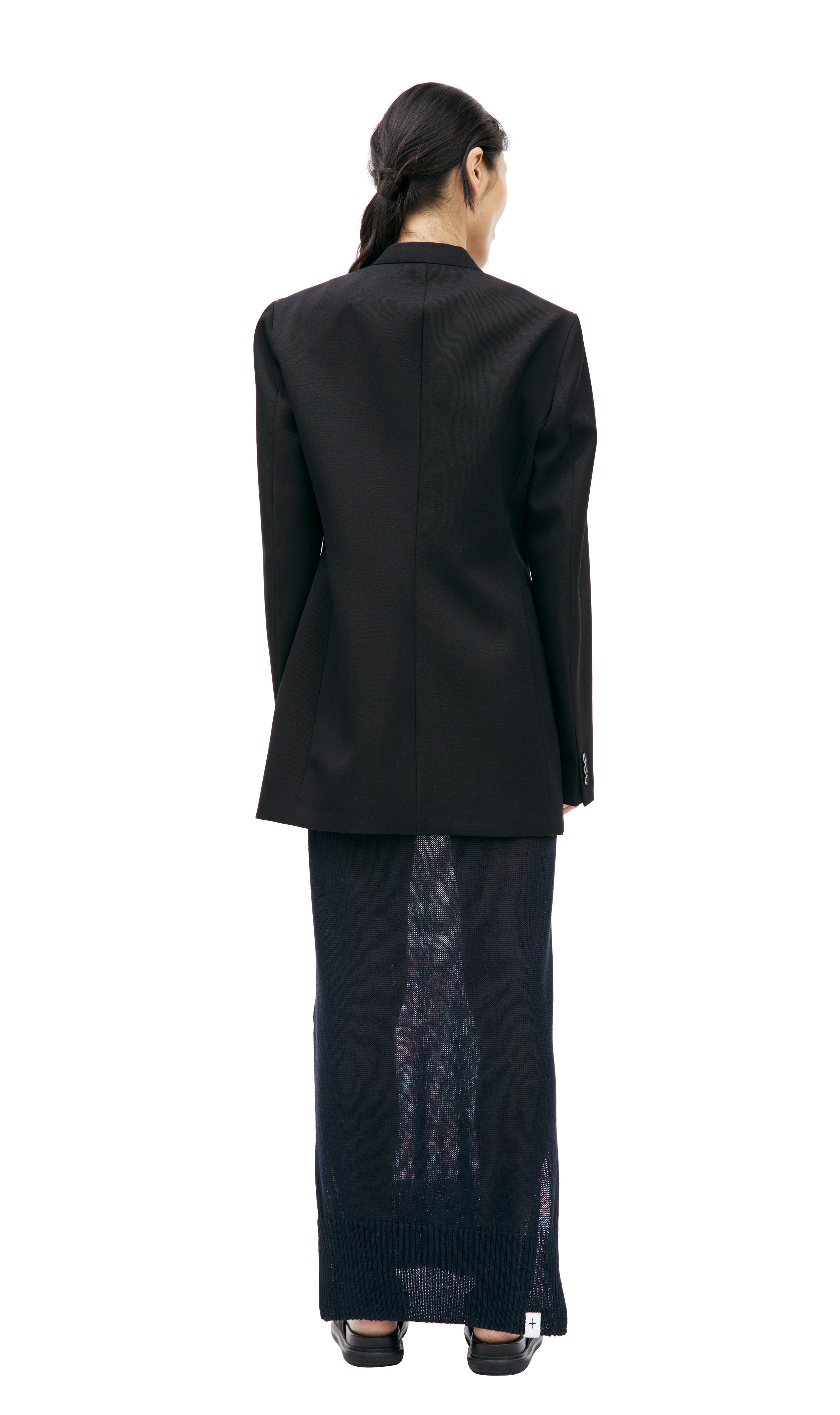 WOOL BLAZER WITH ONE BUTTON - 4