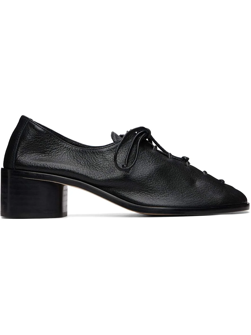 Black Plegada Heeled Heels - 1
