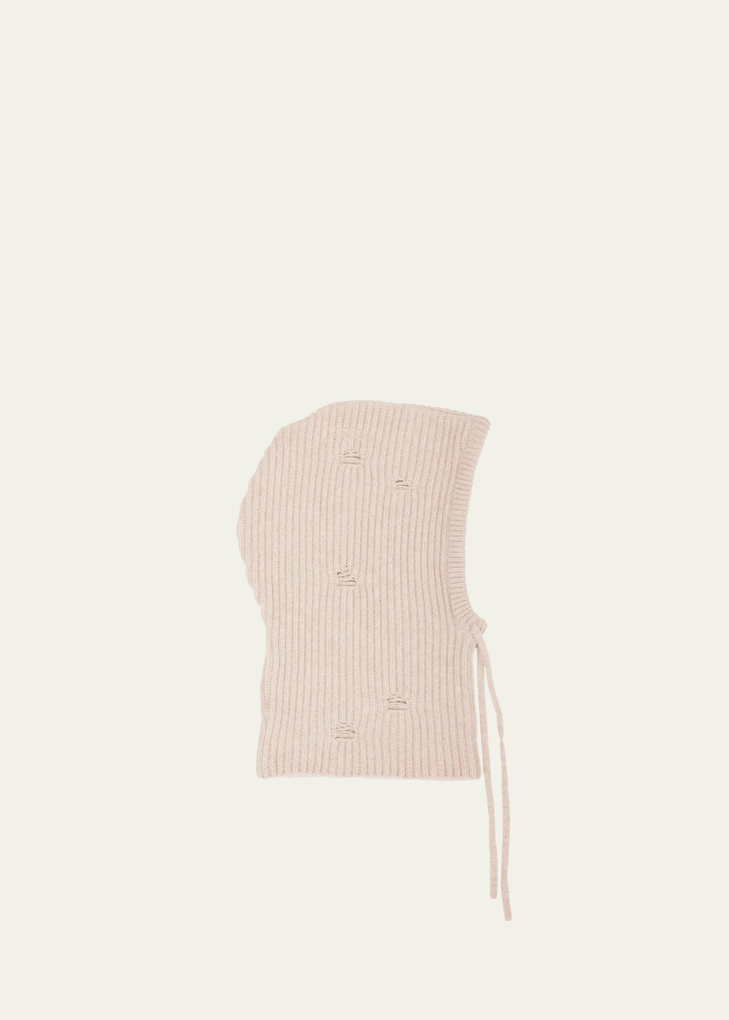 Drawstring Wool-Blend Knit Hood - 2