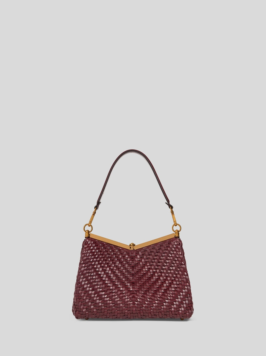 MEDIUM WOVEN LEATHER VELA BAG - 4