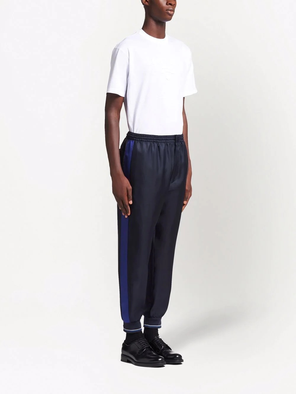 side stripe tapered track pants - 3