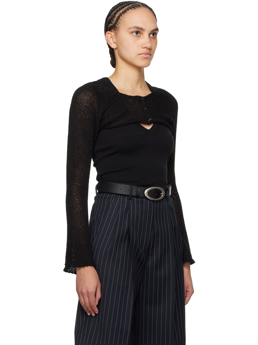 SSENSE Exclusive Black Bolero Cardigan - 2