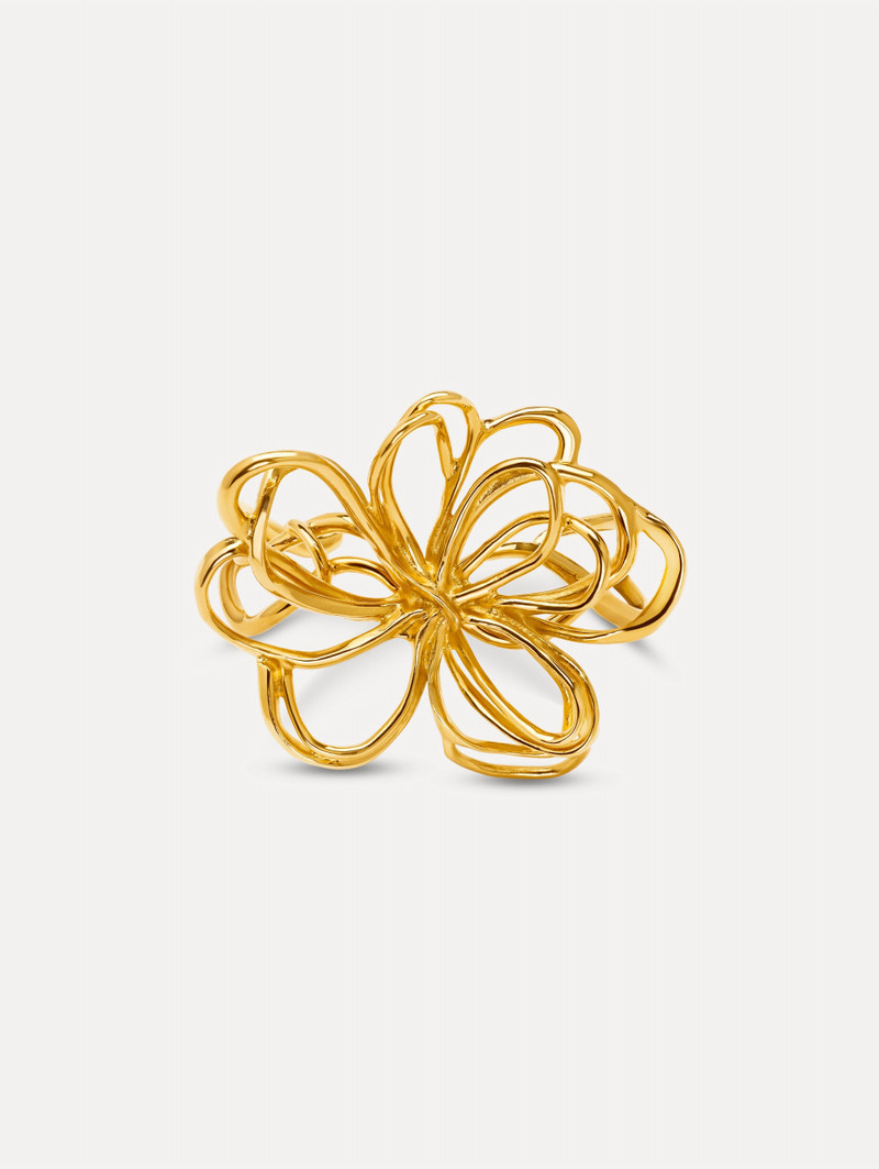 THREADED FLOWER BRACELET CUFF 3