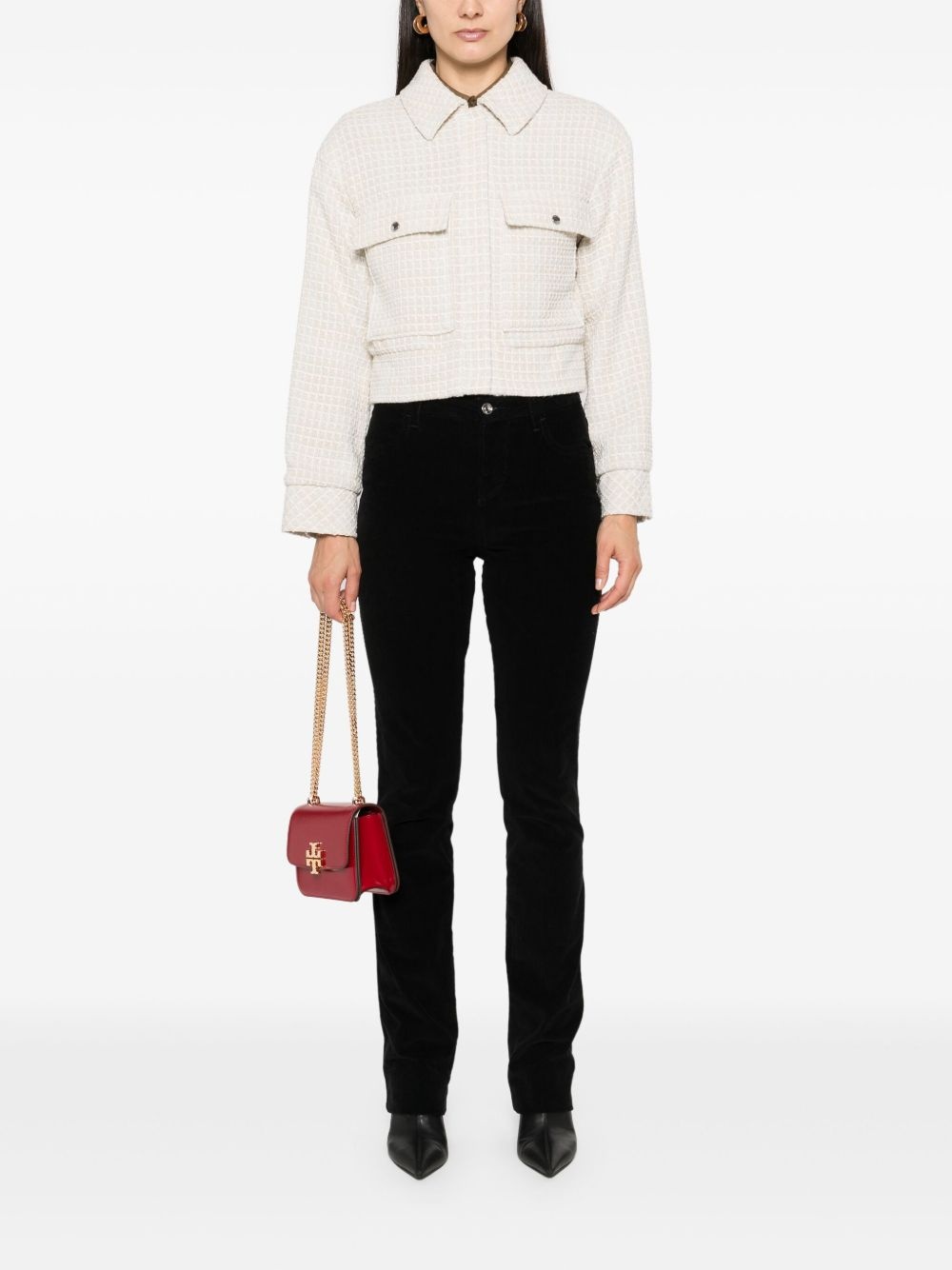 interwoven-design jacket - 2
