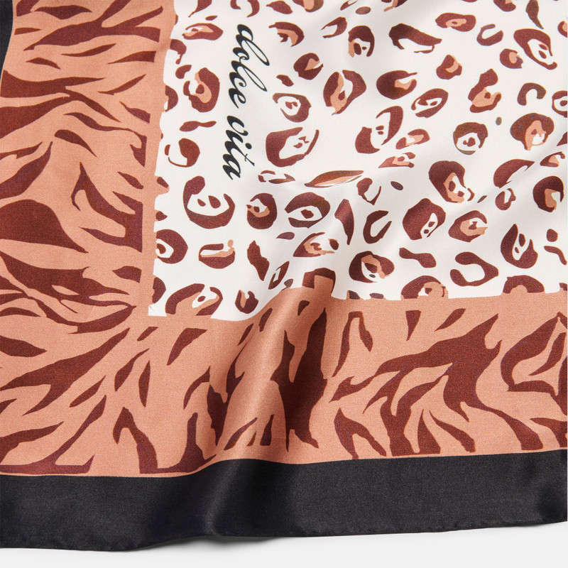 ANIMAL PRINT SCARF BROWN MULTI 5