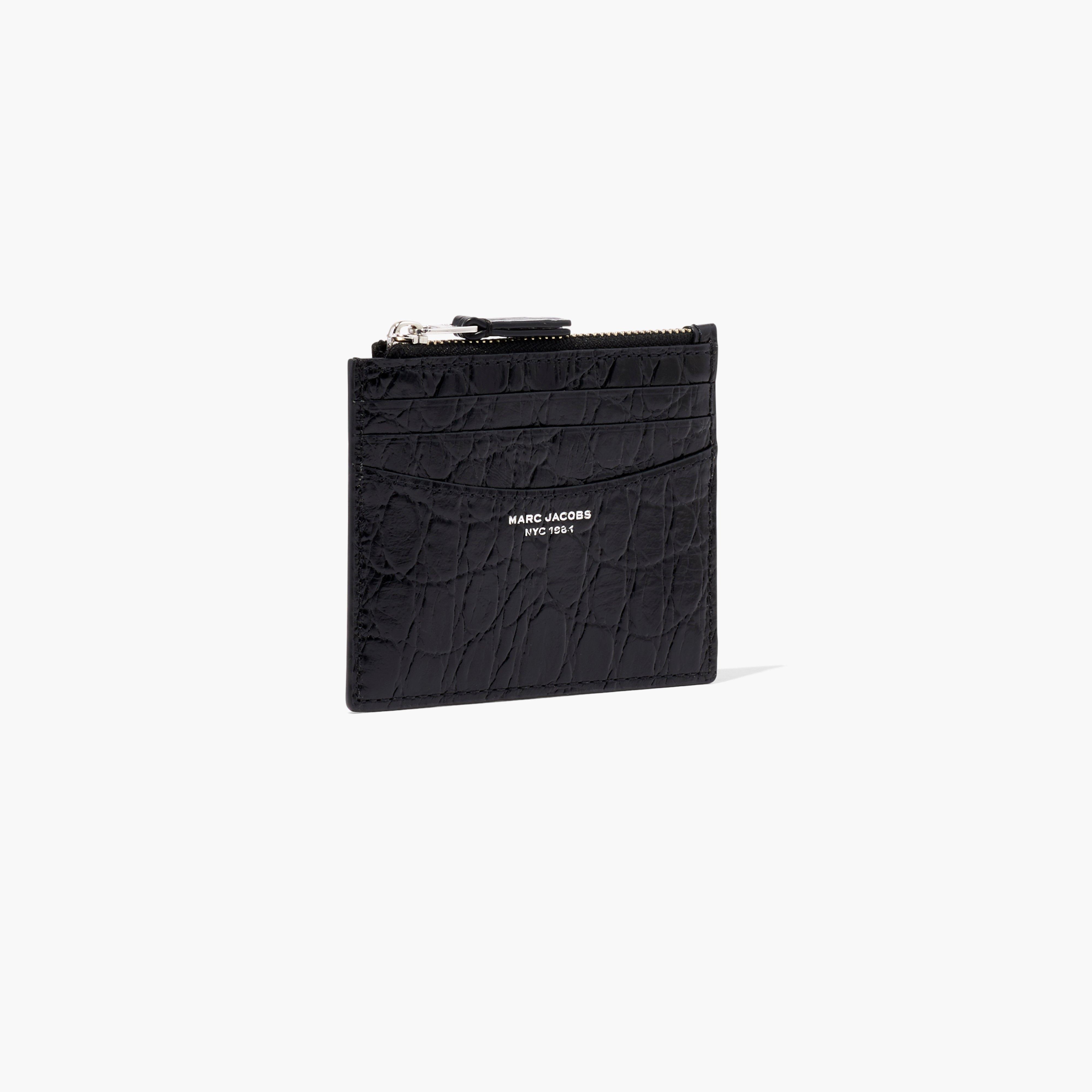 THE SLIM 84 CROC-EMBOSSED ZIP CARD CASE - 3