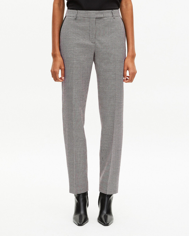 BLACK AND WHITE HOUNDSTOOTH TAILORED PANTS 3