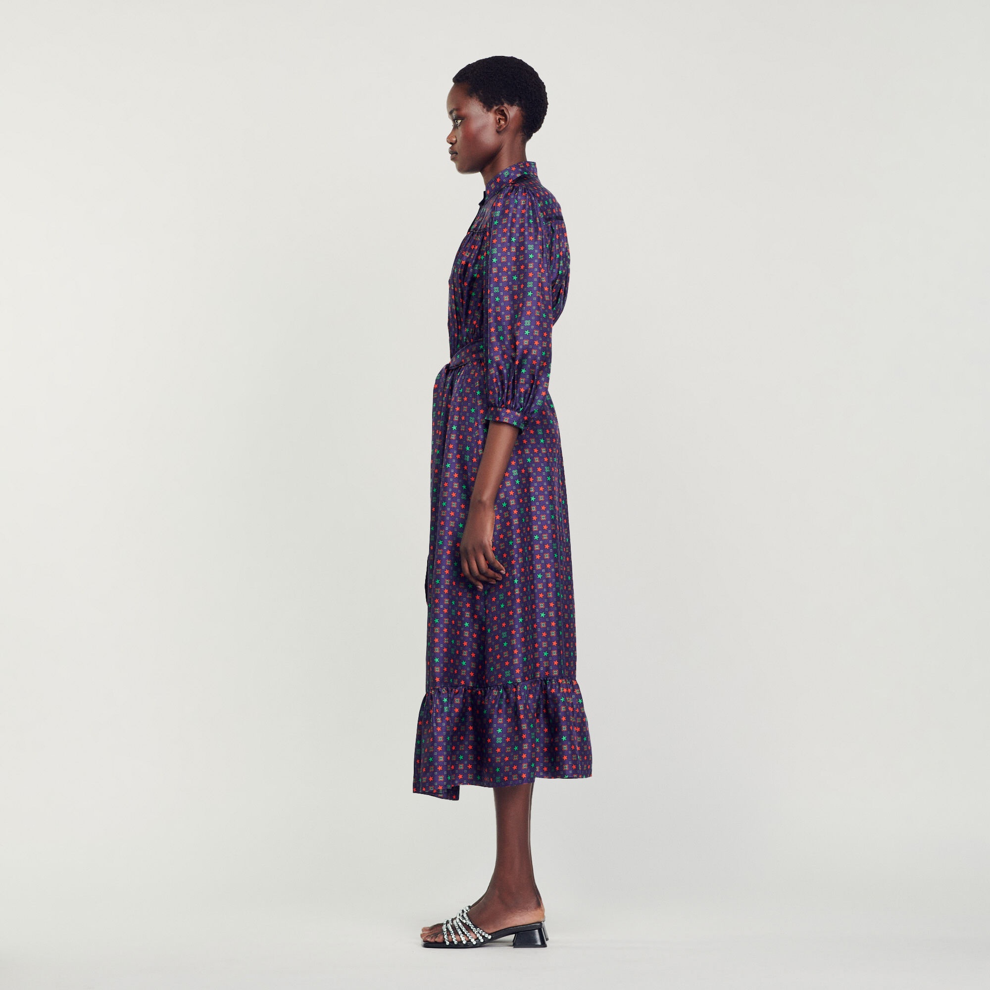 PRINTED MIDI DRESS - 7