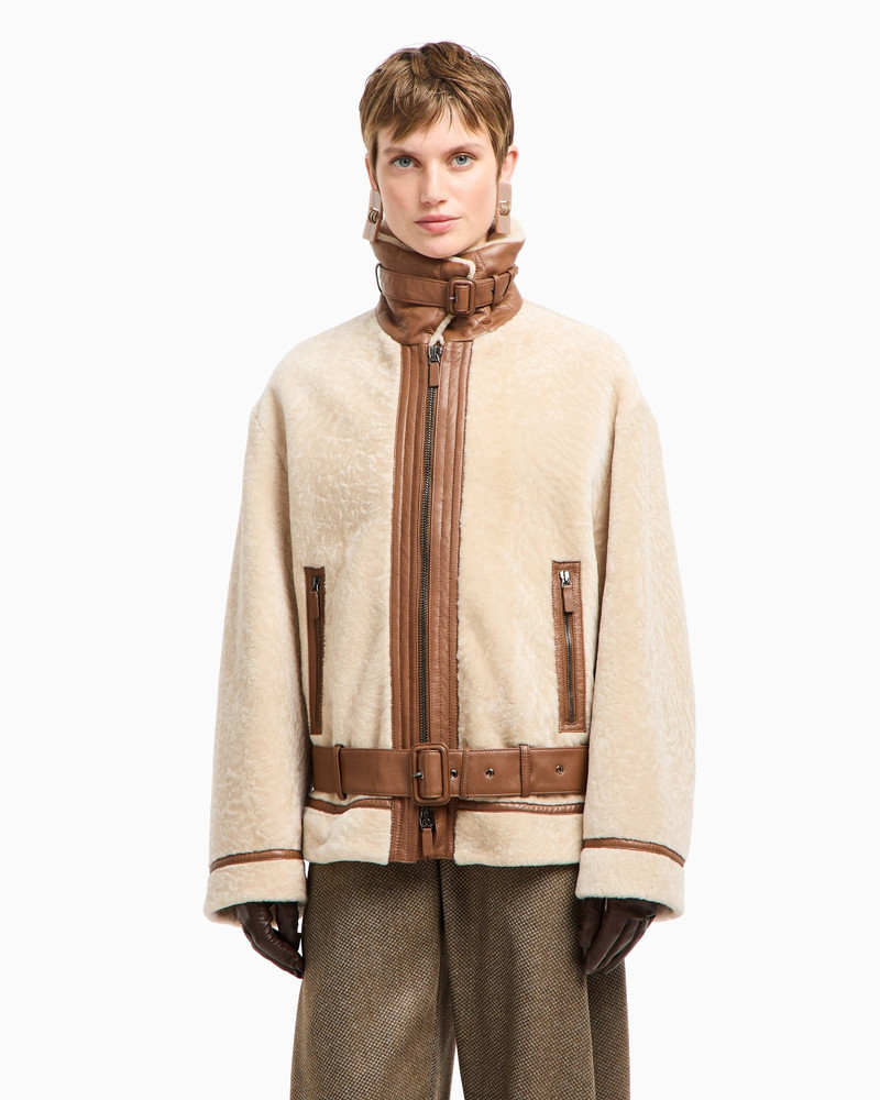 GIORGIO ARMANI SHEARLING LAMBSKIN BLOUSON outlook
