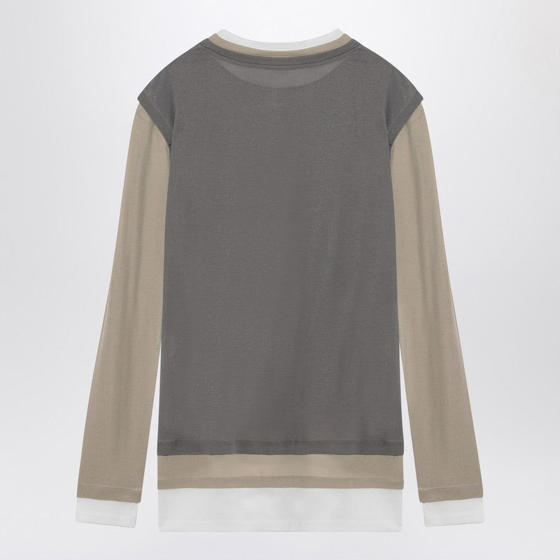 Miu Miu Set Of Three T-Shirts White/Pumice/Lead Women - 2