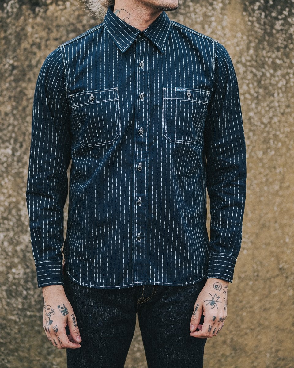 IHSH-327-IND 6oz Wabash Work Shirt - Indigo - 5