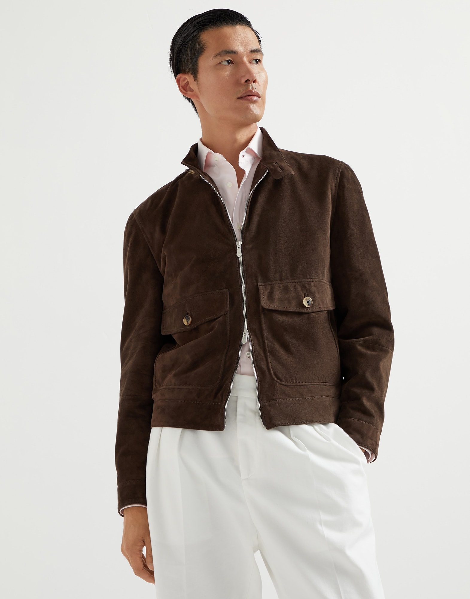 Suede outerwear jacket - 4