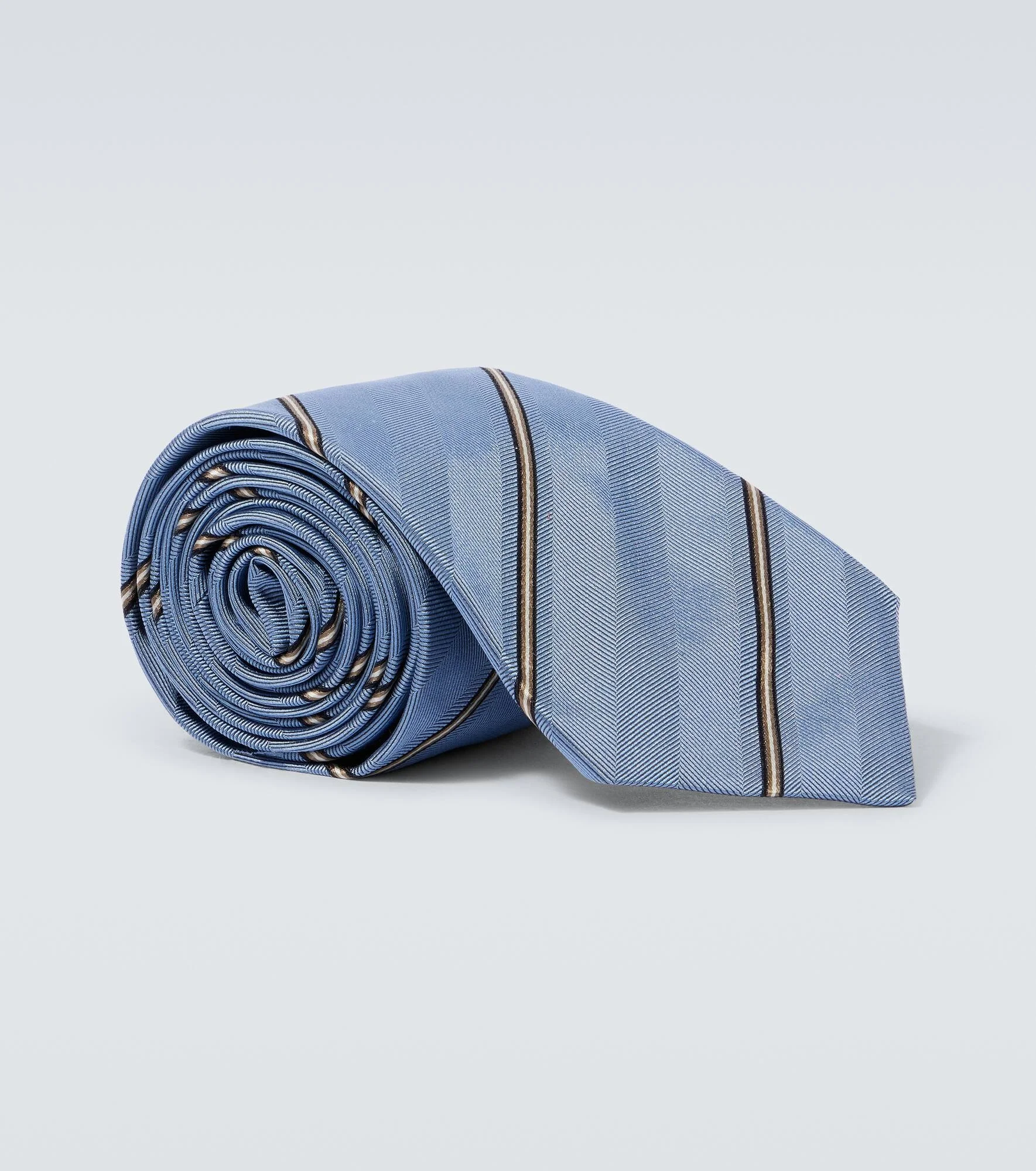Striped silk tie - 1