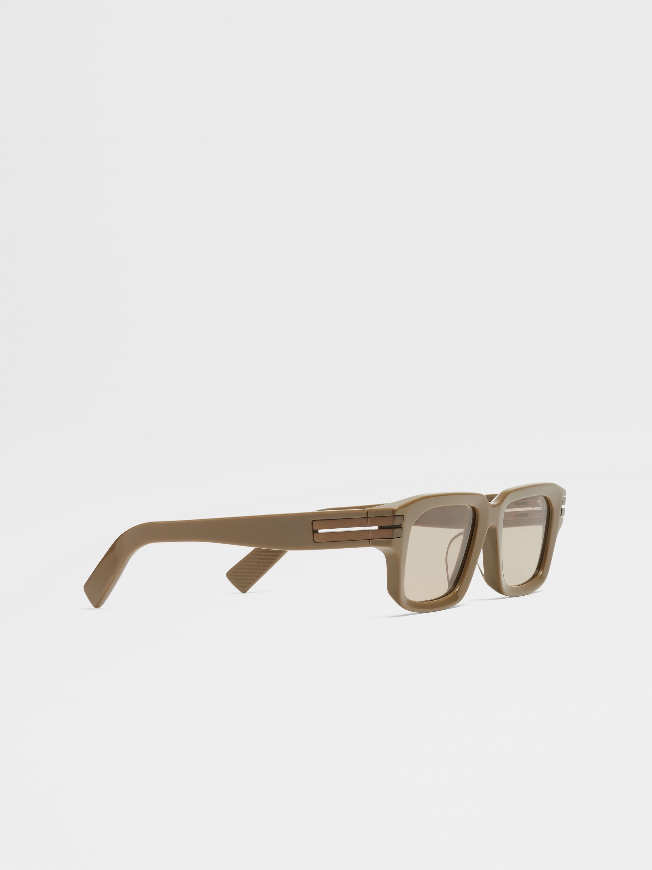 LIGHT BROWN ACETATE SUNGLASSES - 3