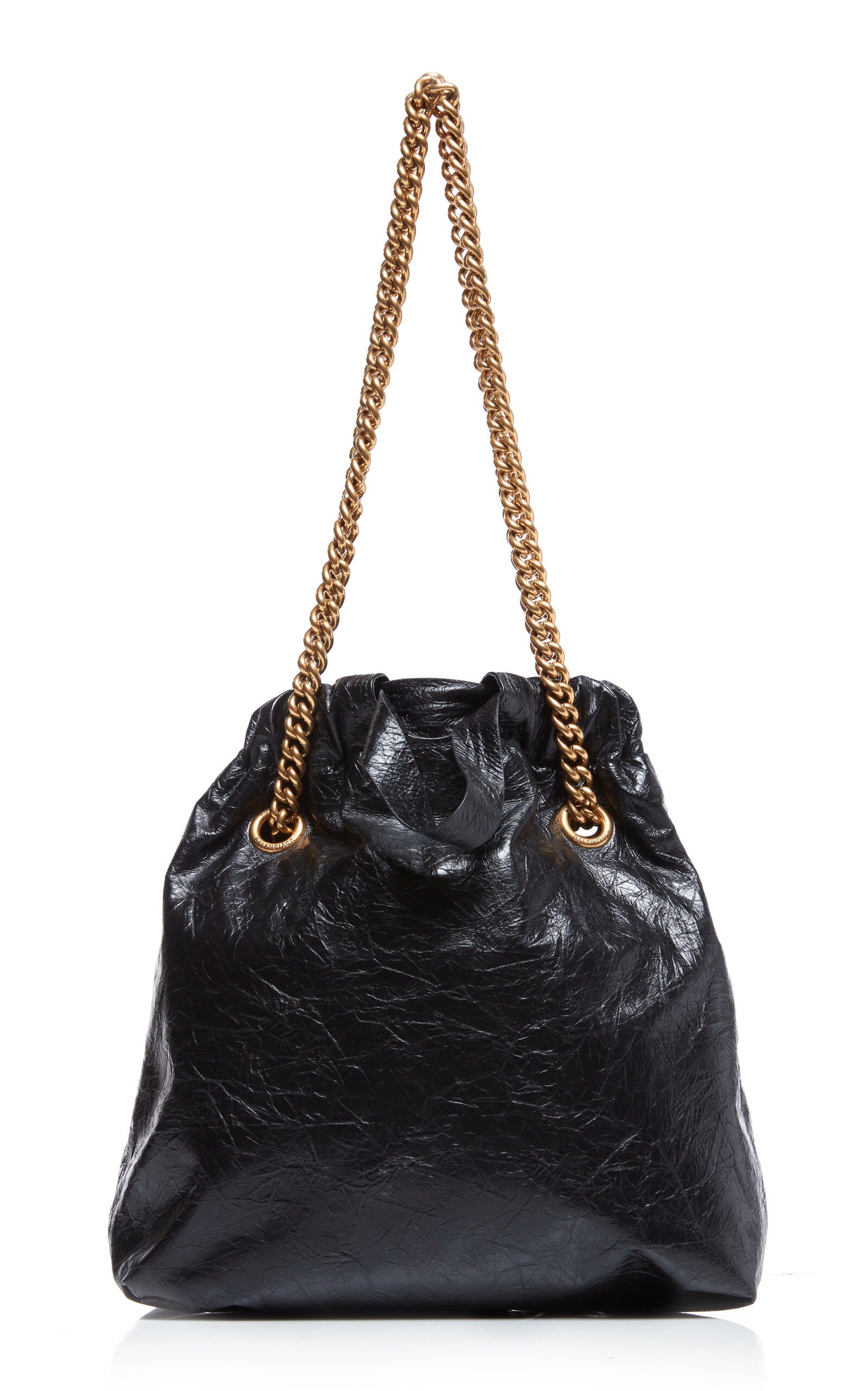 BALENCIAGA Crush Leather Tote Bag black | modaoperandi