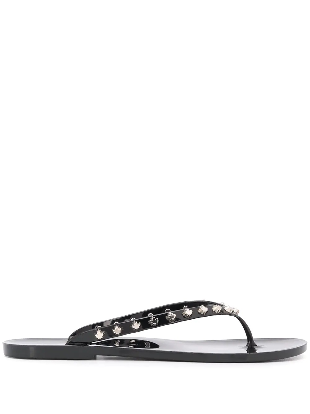 stud-embellished flip flops - 1