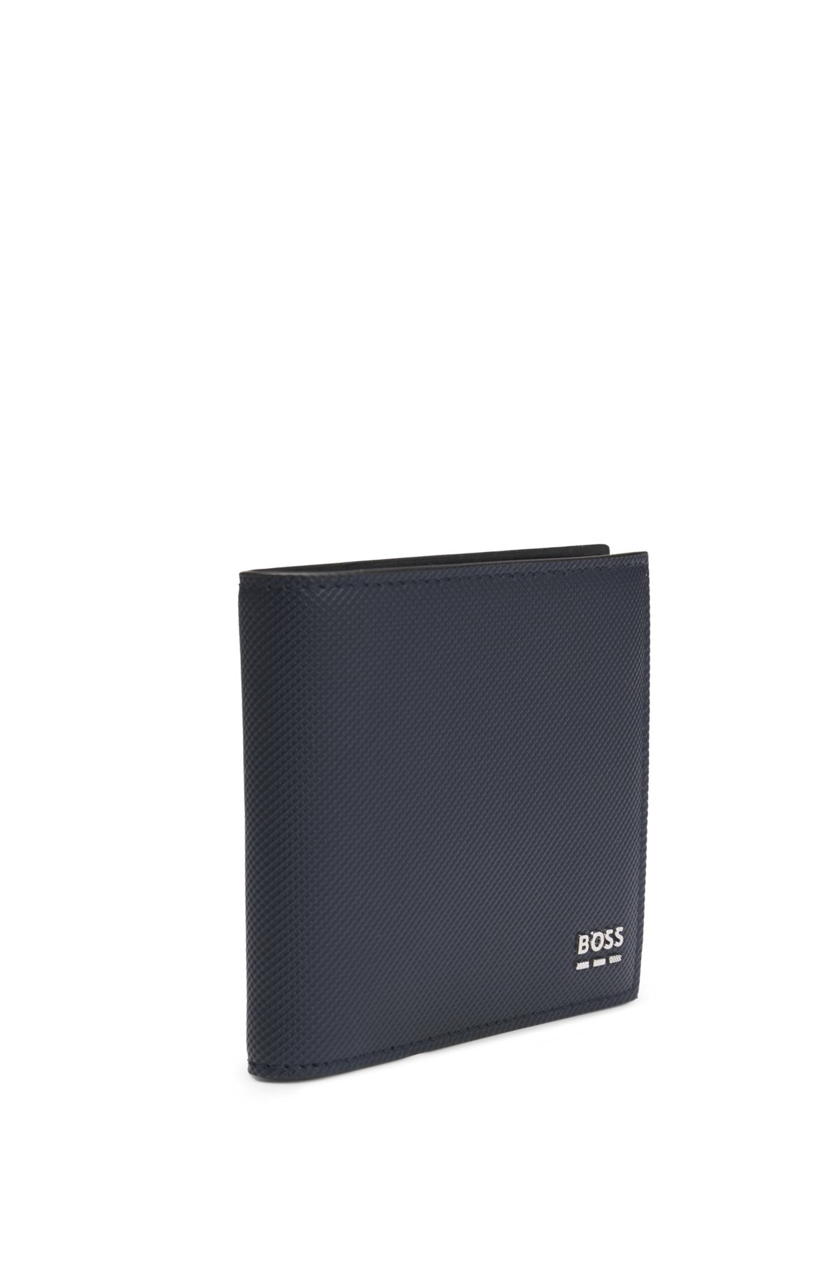STRUCTURED WALLET WITH SILVER-TONE LOGO - 4
