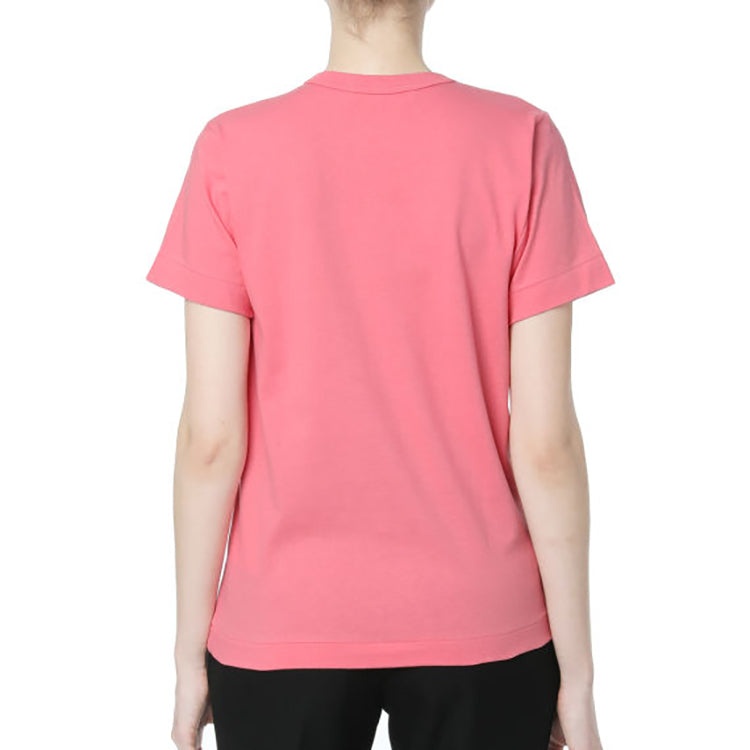 (WMNS) COMME des GARCONS PLAY Logo Tee 'Pink' AZ-T271-051-3 - 3
