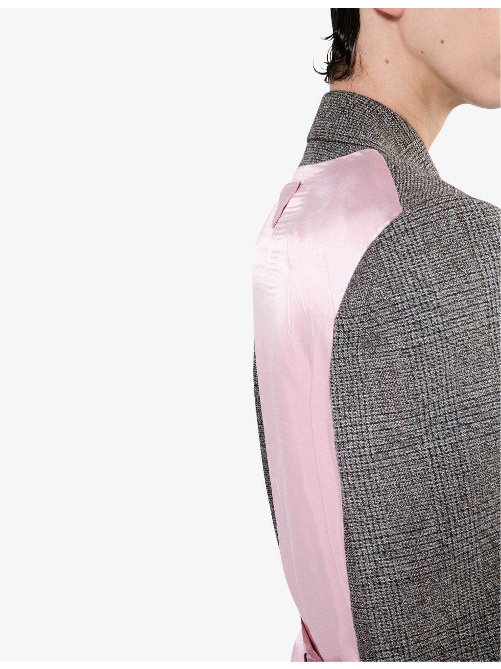 Double-breasted Prince of Wales checked cotton jacket - 6