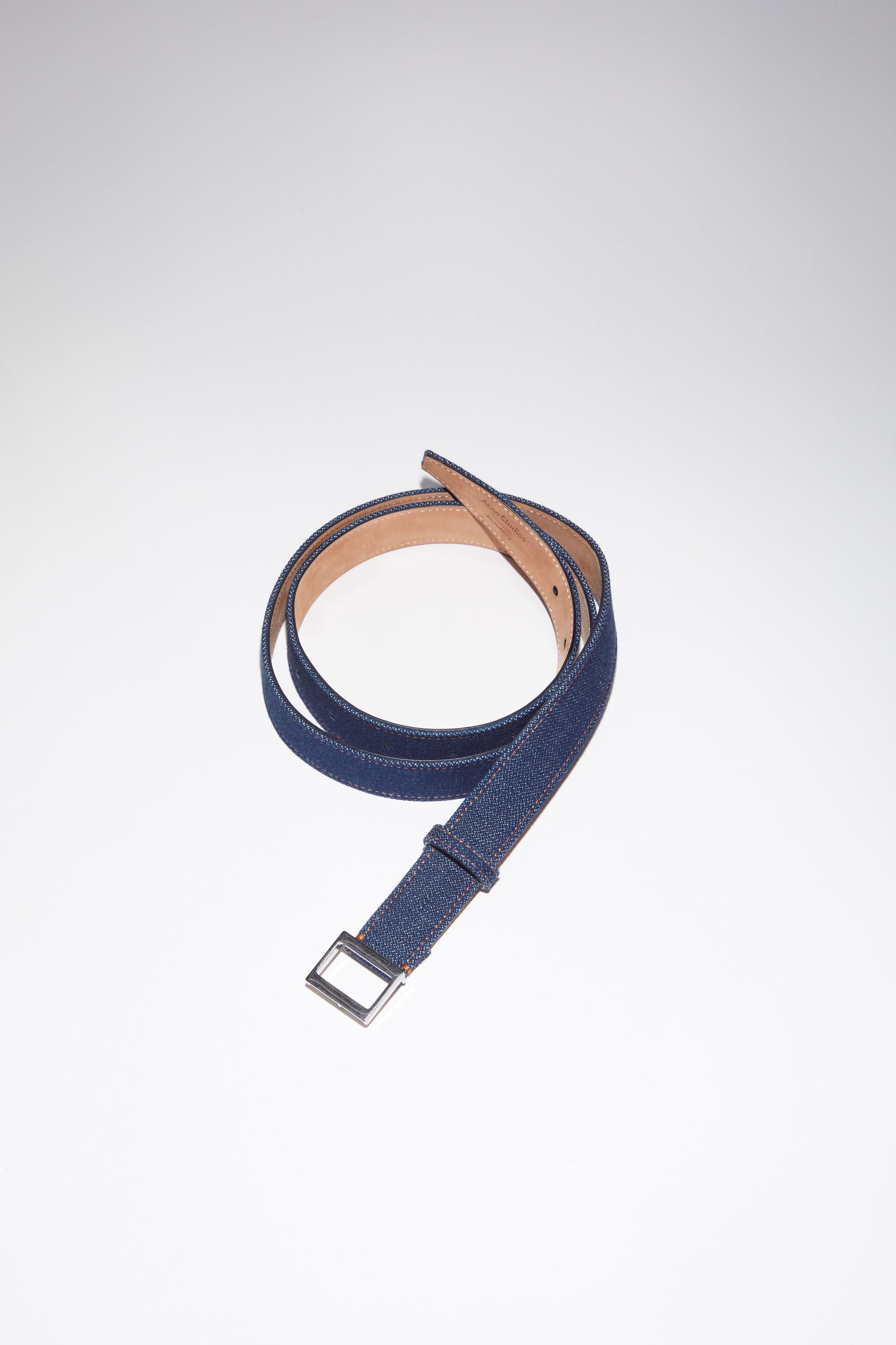Denim buckle belt - Indigo blue - 1