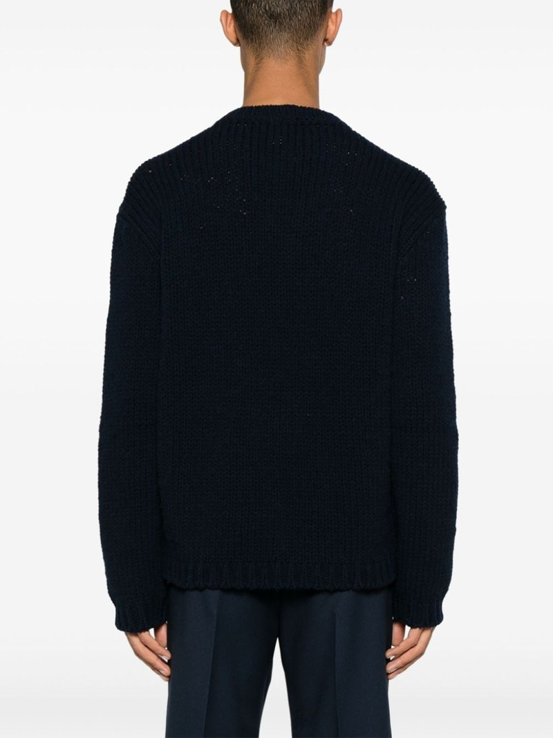 logo-intarsia wool jumper 4