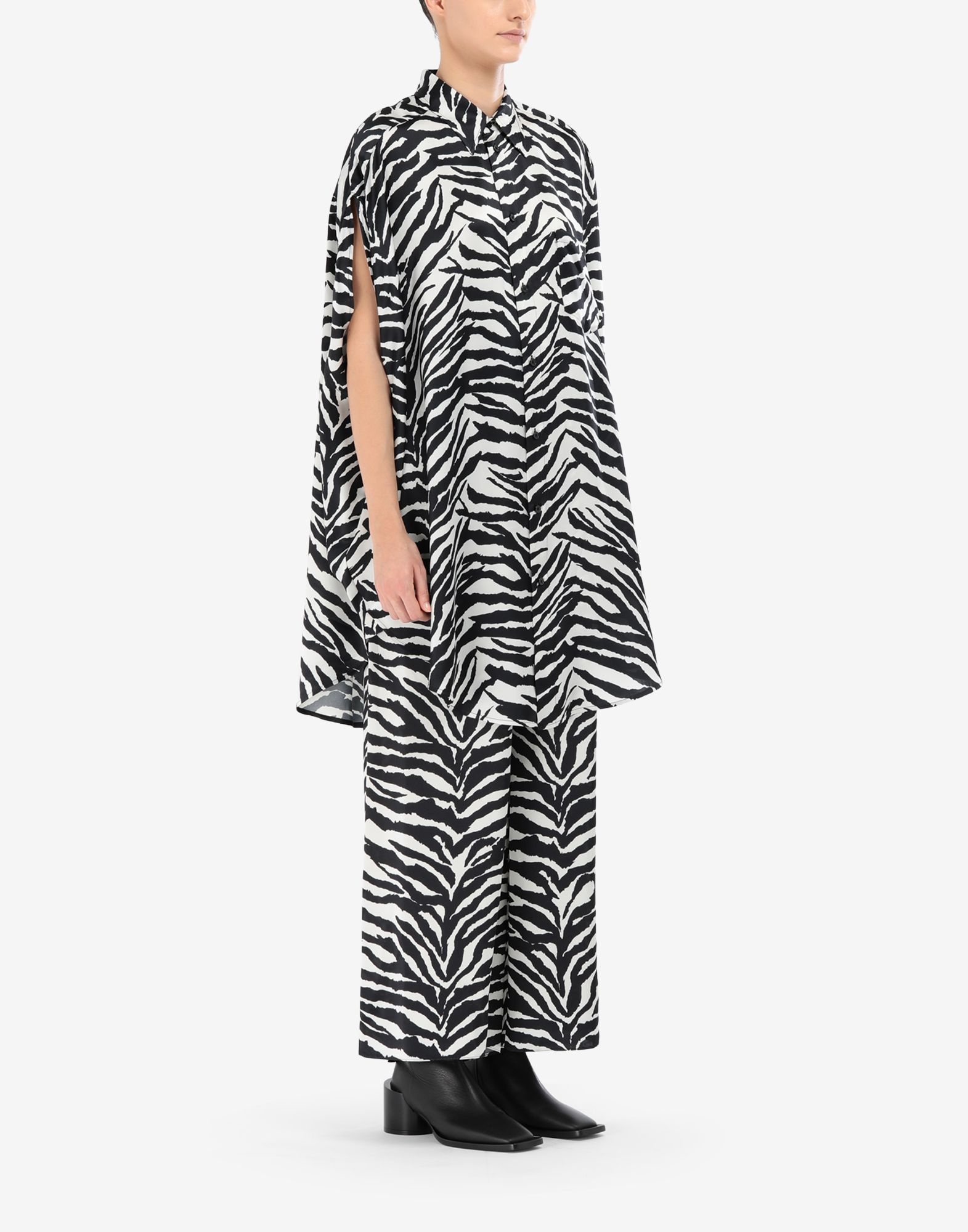 Circle zebra shirt-dress - 3